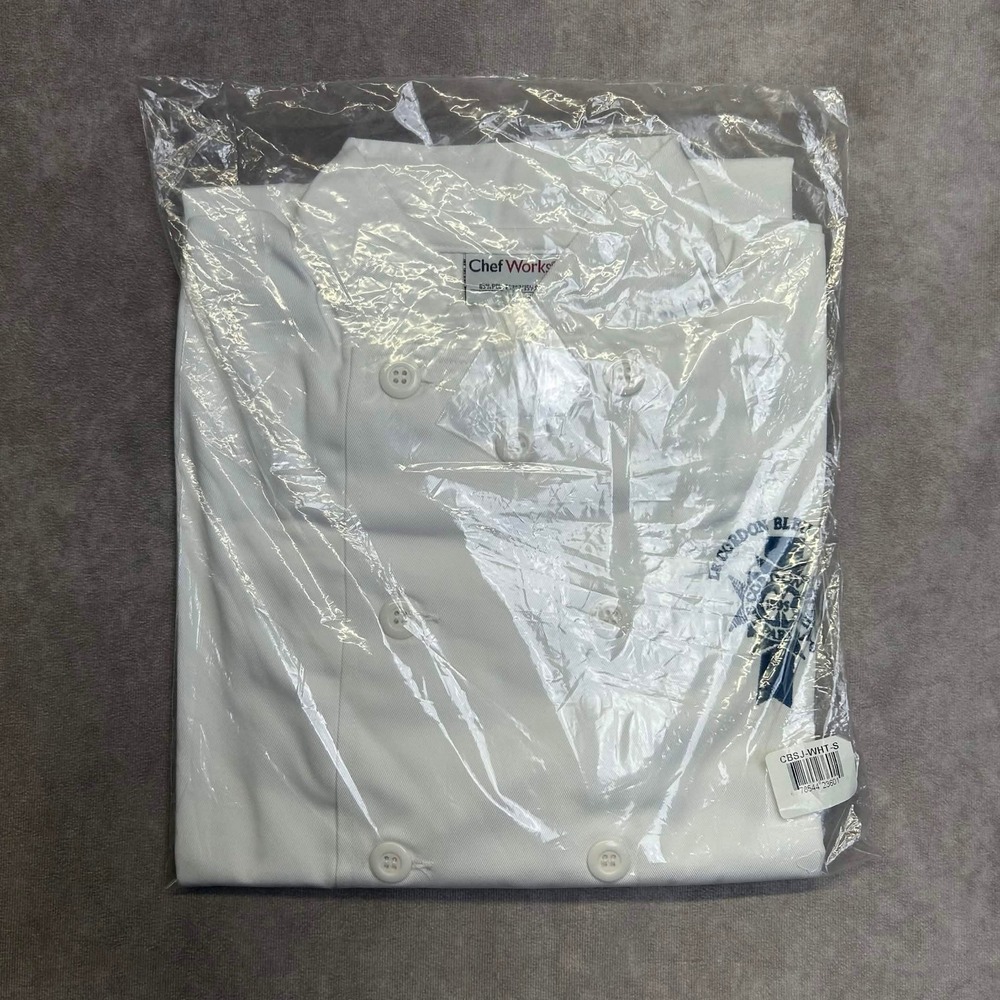 Chef Works Le Cordon Bleu Chef Coat Jacket White Small Double Breasted NIP